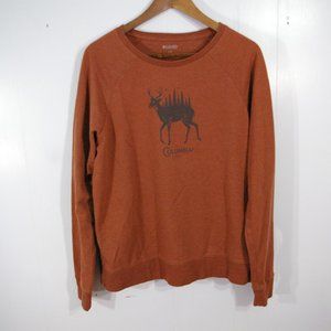 Columbia Men's Crewneck Sweater Rusty orange with Graphic